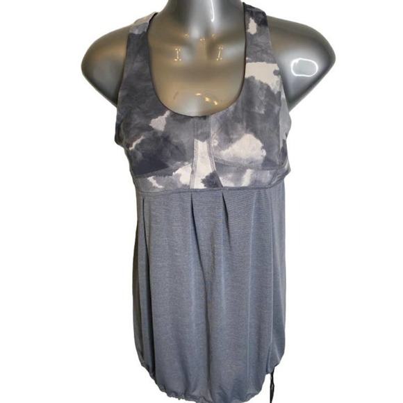 Lululemon Run Your Heart Out Tank Heathered Blurred Gray White Coal Tinted 8 - Picture 2 of 6